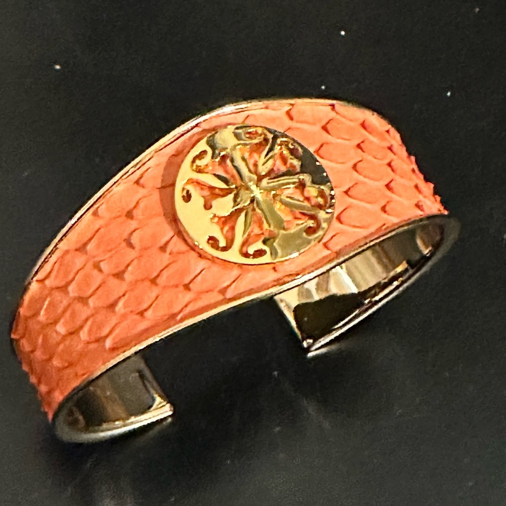 Rustic Cuff Orange Python - image 1